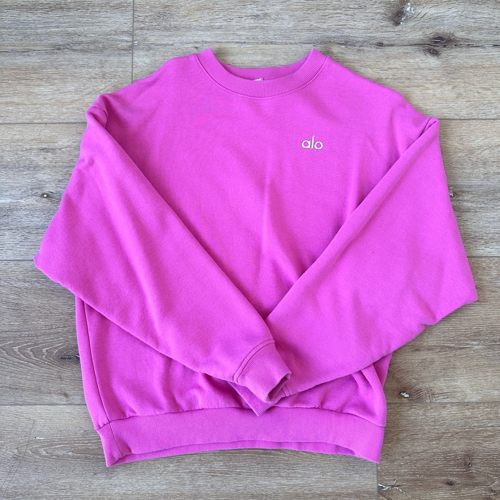 alo yoga paradise pink accolade crew neck xs
